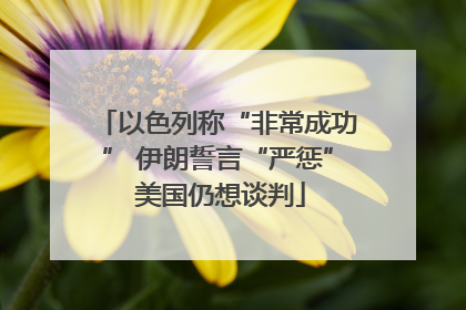 以色列称“非常成功” 伊朗誓言“严惩” 美国仍想谈判