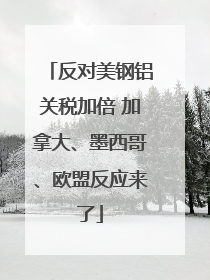反对美钢铝关税加倍 加拿大、墨西哥、欧盟反应来了