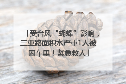 受台风“蝴蝶”影响，三亚路面积水严重1人被困车里！紧急救人