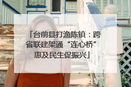 台前县打渔陈镇：跨省联建架通“连心桥” 惠及民生促振兴