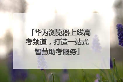 华为浏览器上线高考频道，打造一站式智慧助考服务