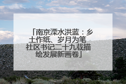 南京溧水洪蓝：乡土作纸、岁月为笔 社区书记二十九载描绘发展新画卷