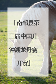 南部县第三届中国升钟湖龙舟赛开赛