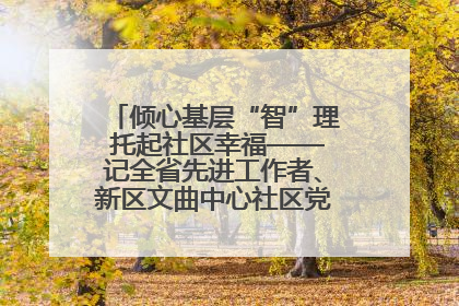 倾心基层“智”理 托起社区幸福——记全省先进工作者、新区文曲中心社区党委书记董世弘