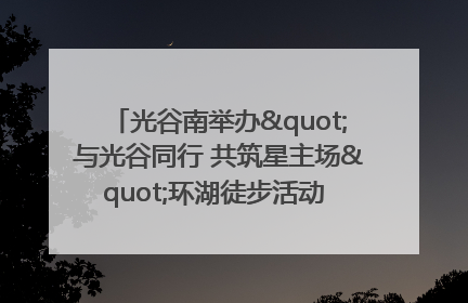 光谷南举办"与光谷同行 共筑星主场"环湖徒步活动 吸引500余名市民参与