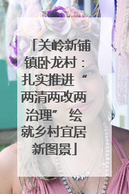 关岭新铺镇卧龙村：扎实推进“两清两改两治理” 绘就乡村宜居新图景