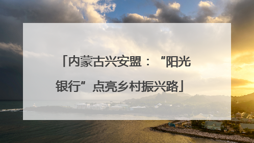 内蒙古兴安盟：“阳光银行”点亮乡村振兴路