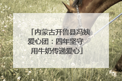 内蒙古开鲁县冯姨爱心团：四年坚守 用牛奶传递爱心