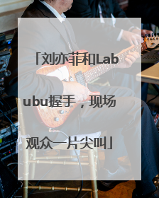 刘亦菲和Labubu握手，现场观众一片尖叫