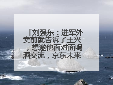 刘强东：进军外卖前就告诉了王兴，想邀他面对面喝酒交流，京东未来会打造一种与美团不同的商业模式