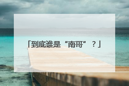 到底谁是“南哥”？