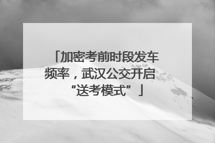 加密考前时段发车频率，武汉公交开启“送考模式”