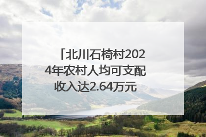 北川石椅村2024年农村人均可支配收入达2.64万元｜新闻发布最前线