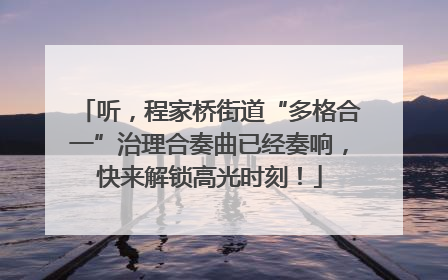 听，程家桥街道“多格合一”治理合奏曲已经奏响，快来解锁高光时刻！