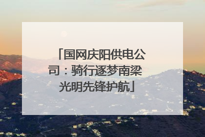 国网庆阳供电公司：骑行逐梦南梁 光明先锋护航