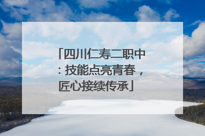 四川仁寿二职中：技能点亮青春，匠心接续传承