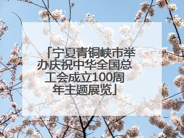 宁夏青铜峡市举办庆祝中华全国总工会成立100周年主题展览