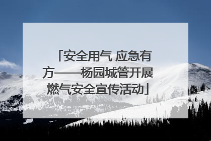 安全用气 应急有方——杨园城管开展燃气安全宣传活动