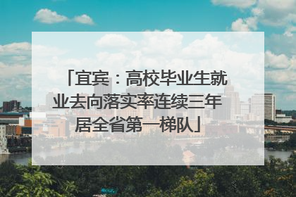 宜宾：高校毕业生就业去向落实率连续三年居全省第一梯队