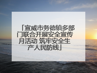 宣威市务德镇多部门联合开展安全宣传月活动 筑牢安全生产人民防线