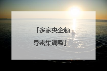多家央企领导密集调整