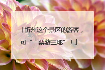 忻州这个景区的游客，可“一票游三地”！