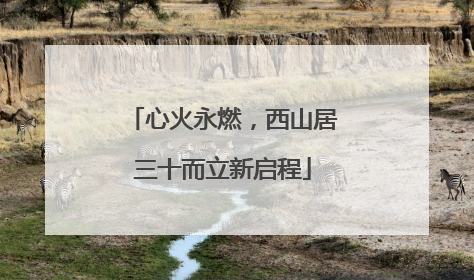 心火永燃，西山居三十而立新启程