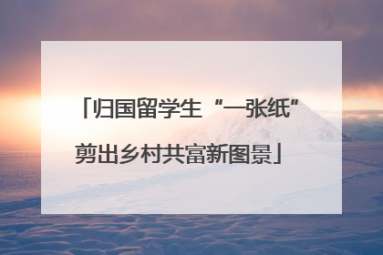 归国留学生“一张纸”剪出乡村共富新图景