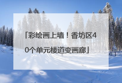 彩绘画上墙！香坊区40个单元楼道变画廊
