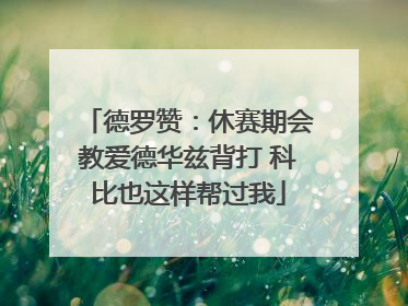 德罗赞：休赛期会教爱德华兹背打 科比也这样帮过我