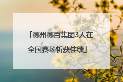 德州德百集团3人在全国赛场斩获佳绩