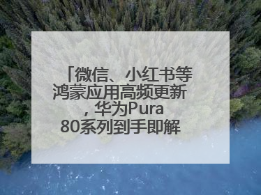 微信、小红书等鸿蒙应用高频更新，华为Pura 80系列到手即解锁全新体验！