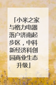 小米之家与格力电器落户济南起步区，中科新经济科创园商业生态升级