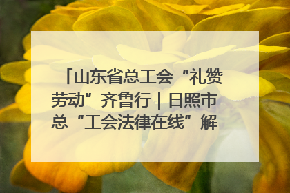山东省总工会“礼赞劳动”齐鲁行｜日照市总“工会法律在线”解决职工愁“薪”事