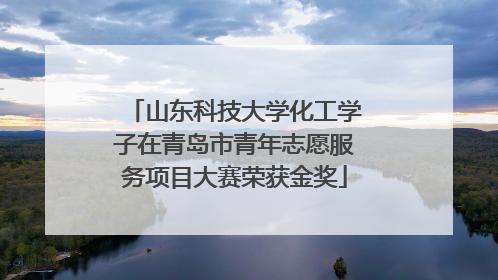 山东科技大学化工学子在青岛市青年志愿服务项目大赛荣获金奖