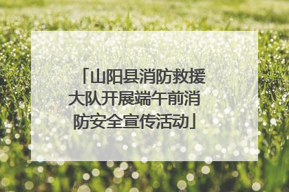 山阳县消防救援大队开展端午前消防安全宣传活动