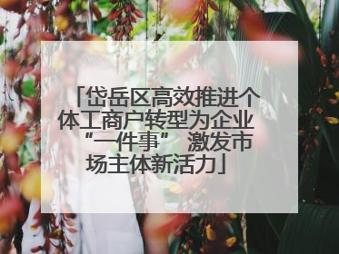 岱岳区高效推进个体工商户转型为企业“一件事” 激发市场主体新活力