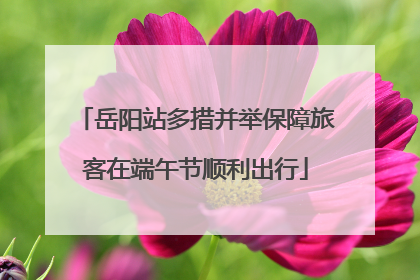 岳阳站多措并举保障旅客在端午节顺利出行