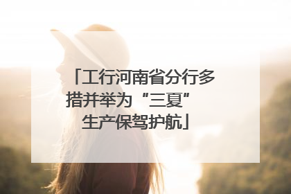工行河南省分行多措并举为“三夏” 生产保驾护航