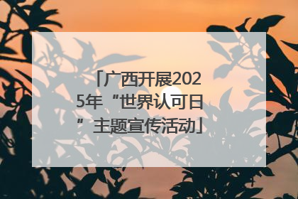 广西开展2025年“世界认可日”主题宣传活动