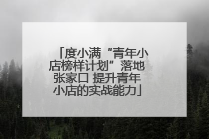 度小满“青年小店榜样计划”落地张家口 提升青年小店的实战能力