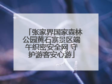 张家界国家森林公园黄石寨景区端午织密安全网 守护游客安心游