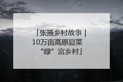 张掖乡村故事｜10万亩高原夏菜“绿”富乡村