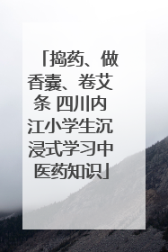 捣药、做香囊、卷艾条 四川内江小学生沉浸式学习中医药知识