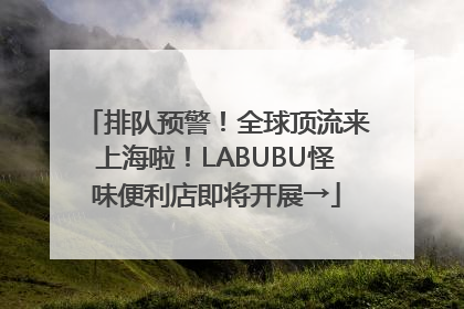 排队预警！全球顶流来上海啦！LABUBU怪味便利店即将开展→