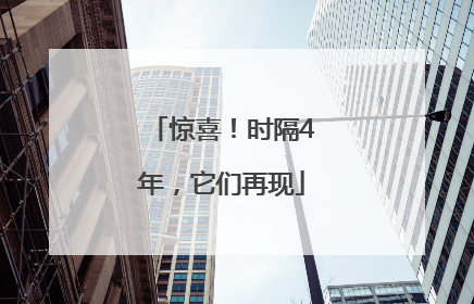 惊喜！时隔4年，它们再现