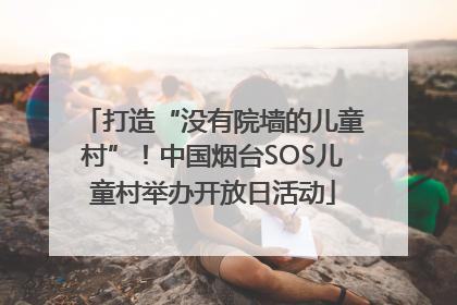 打造“没有院墙的儿童村”！中国烟台SOS儿童村举办开放日活动