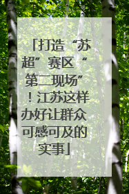 打造“苏超”赛区“第二现场”！江苏这样办好让群众可感可及的实事