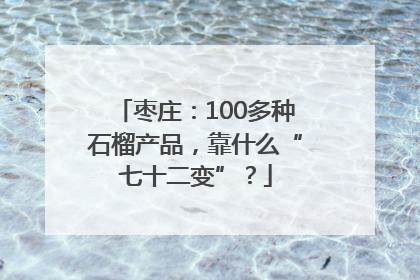枣庄：100多种石榴产品，靠什么“七十二变”？