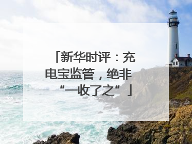 新华时评：充电宝监管，绝非“一收了之”